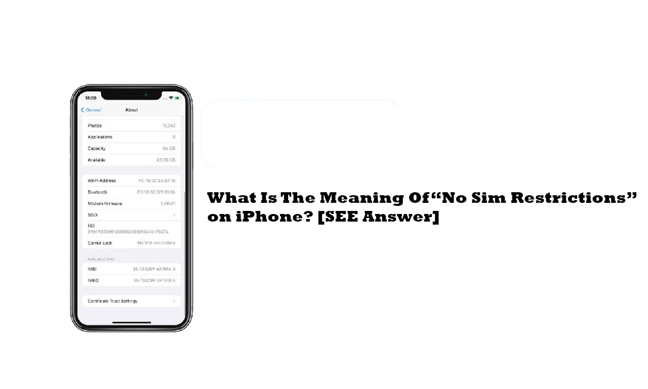 What Is The Meaning Of “No Sim Restrictions” on iPhone? [SEE Answer]